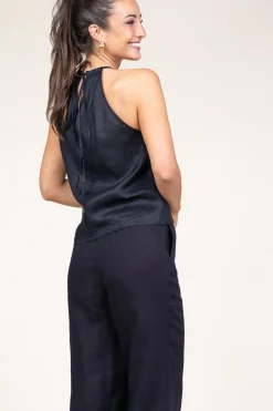 Linen Halter Top Pam | Black... | Greek Archaic Kori | Little Soho