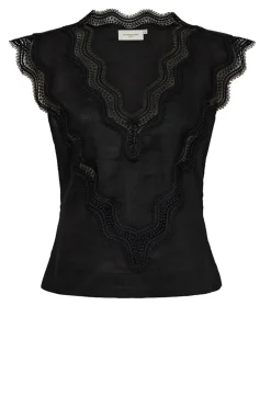 Linen Lace Top Natuli | Black... | Copenhagen Muse | Little Soho