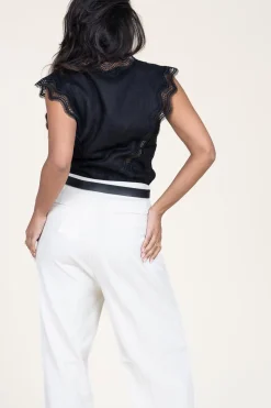 Linen Lace Top Natuli | Black... | Copenhagen Muse | Little Soho