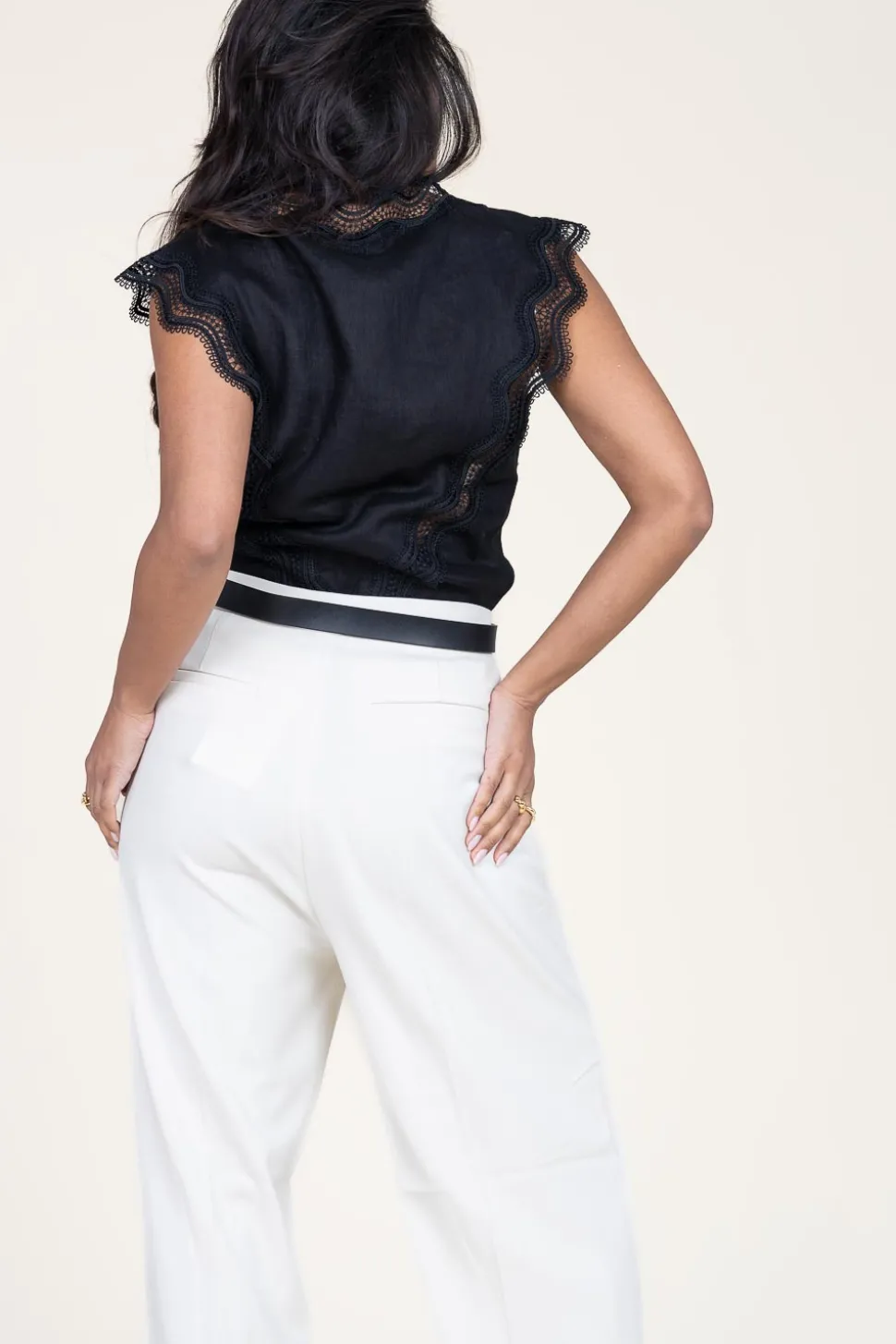 Linen Lace Top Natuli | Black... | Copenhagen Muse | Little Soho
