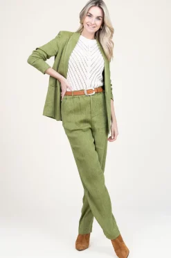Linen Mix Blazer Nadjo | Green... | Louizon | Little Soho