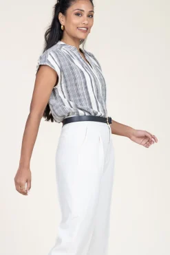 Linen Mix Blouse Fiorella | Black... | Stella Forest | Little Soho