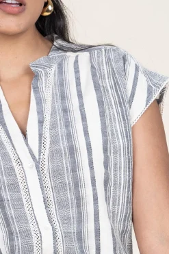 Linen Mix Blouse Fiorella | Black... | Stella Forest | Little Soho