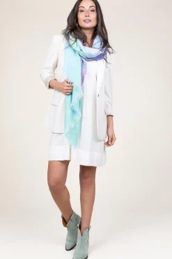 Linen Mix Scarf With Print Tara | Multi... | Moment Amsterdam | Little Soho