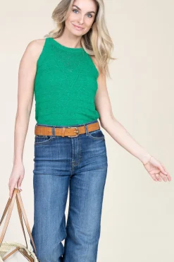 Linen Mix Top Shayke | Green... | Louizon | Little Soho
