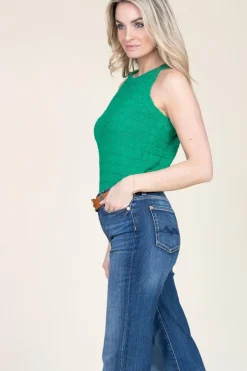 Linen Mix Top Shayke | Green... | Louizon | Little Soho