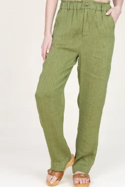 Linen Mix Trousers Nadere | Green... | Louizon | Little Soho