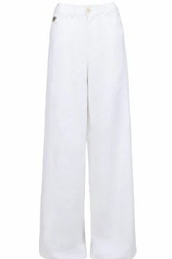Linen Mix Wide Leg Pants Marlene | White... | Lois Jeans | Little Soho