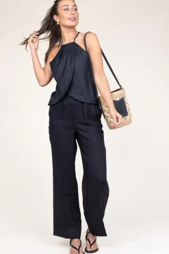 Linen Pants Rena | Black... | Greek Archaic Kori | Little Soho