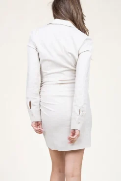 Linen Stretch Dress Zaha | Natural... | Second Female | Little Soho