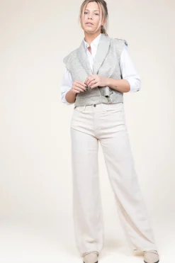 Linen Trousers Skater | Ecru... | Lois Jeans | Little Soho