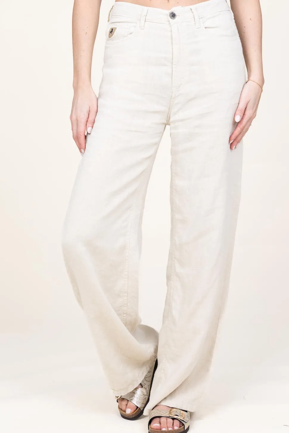Linen Trousers Skater | Natural... | Lois Jeans | Little Soho