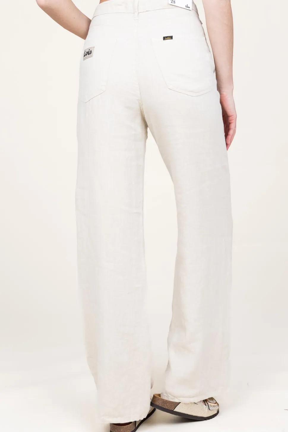 Linen Trousers Skater | Natural... | Lois Jeans | Little Soho