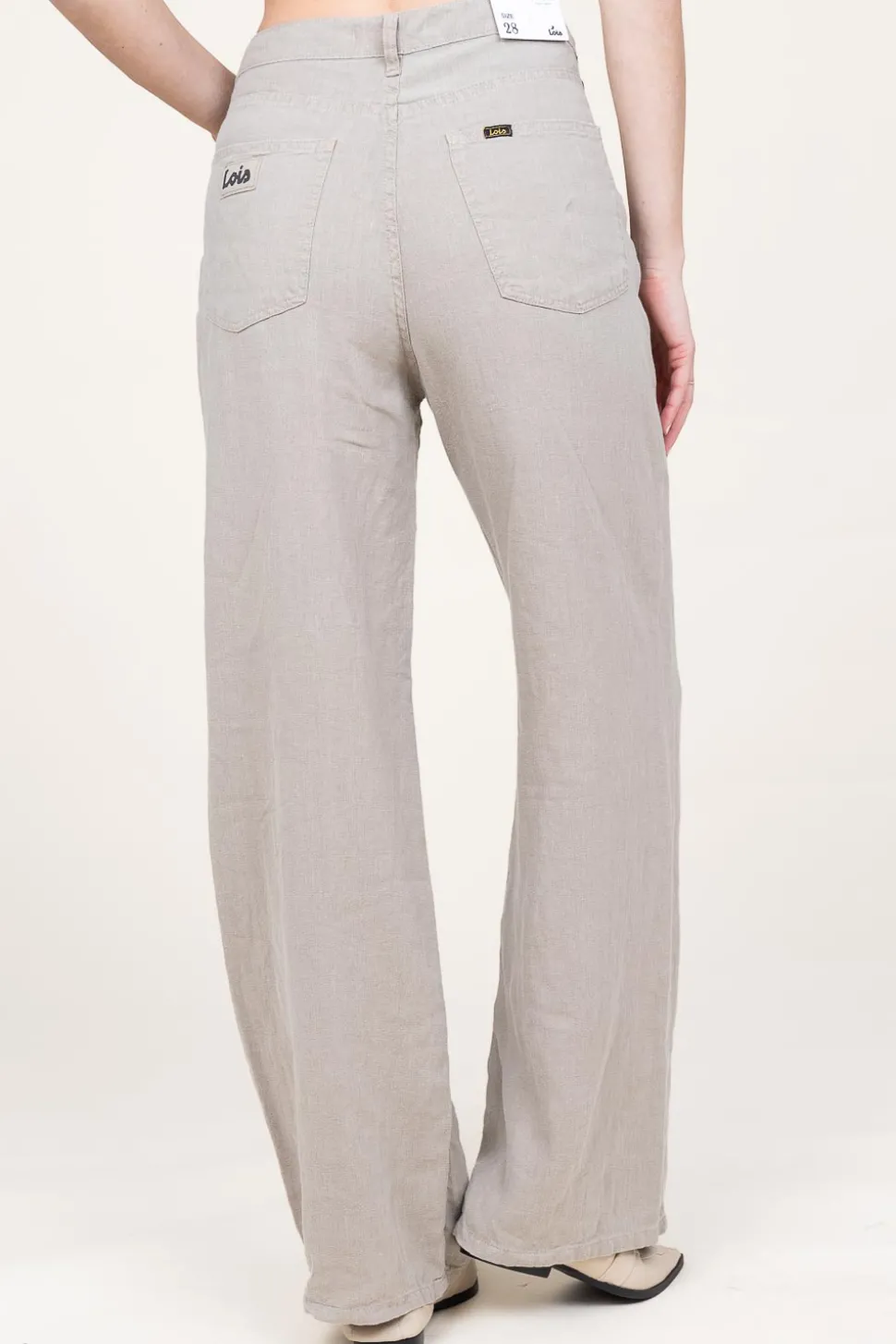 Linen Trousers Skater | Taupe... | Lois Jeans | Little Soho