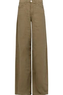 Linen Wide Leg Pants Marlene | Green... | Lois Jeans | Little Soho