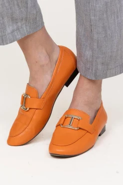 Loafers With Logo Natur | Orange... | Toral | Little Soho