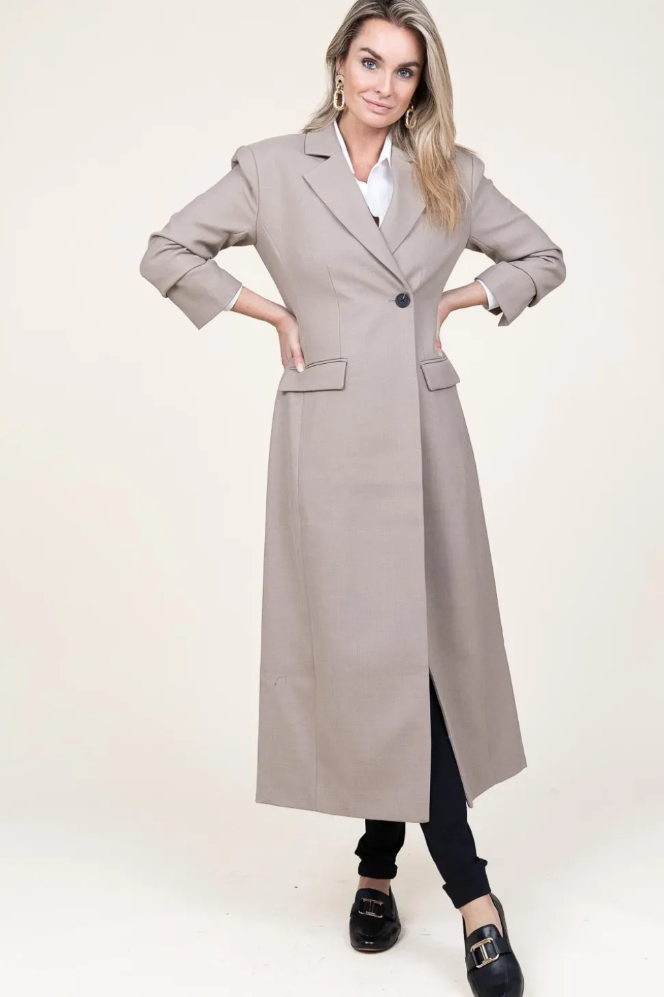 Long Coat Maxine | Beige... | Second Female | Little Soho
