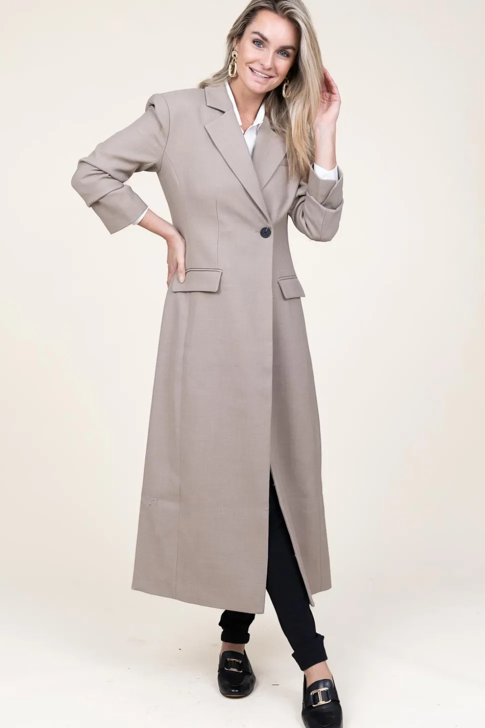 Long Coat Maxine | Beige... | Second Female | Little Soho
