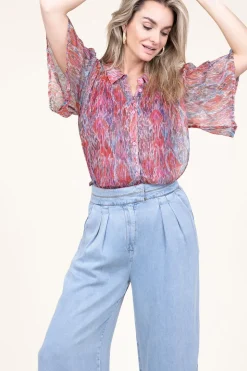 Lurex Blouse Calina | Pink... | Berenice | Little Soho