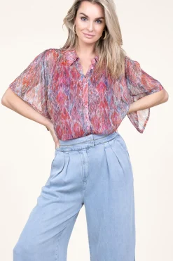 Lurex Blouse Calina | Pink... | Berenice | Little Soho