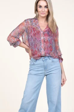 Lurex Blouse Capucine | Pink... | Berenice | Little Soho