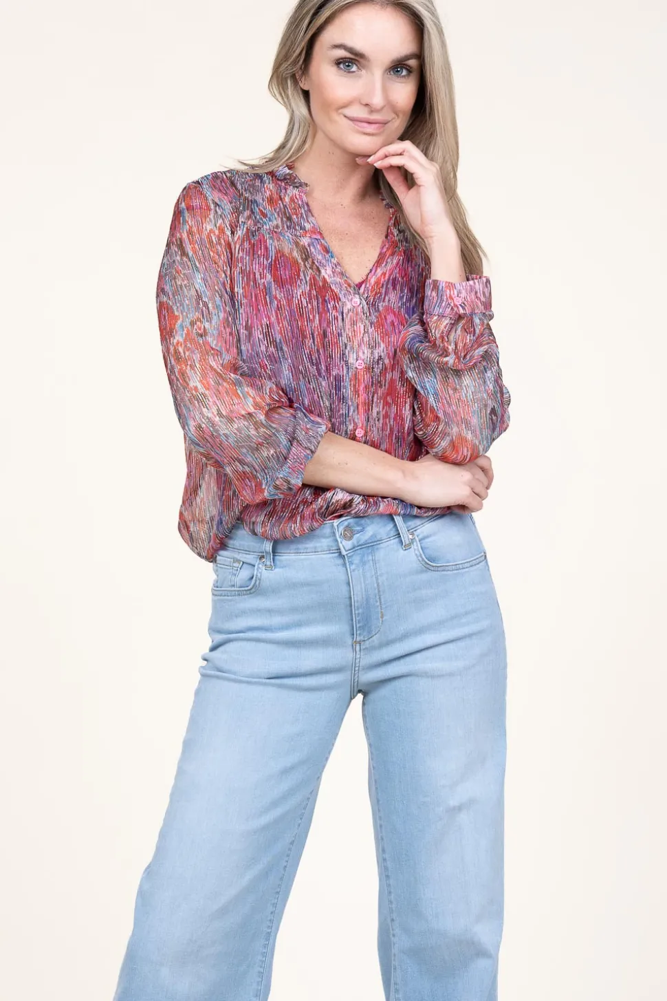 Lurex Blouse Capucine | Pink... | Berenice | Little Soho