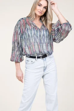 Lurex Blouse With Print Talici | Multi... | Ibana | Little Soho