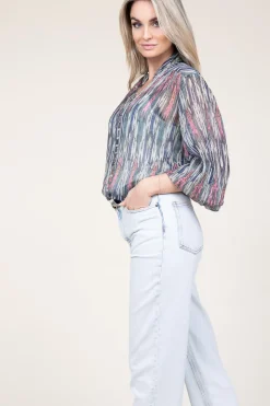 Lurex Blouse With Print Talici | Multi... | Ibana | Little Soho