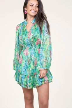 Lurex Dress With Print Dax | Green... | Ibana | Little Soho