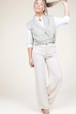 Lurex Jacquard Waistcoat Letica | Green... | Aaiko | Little Soho