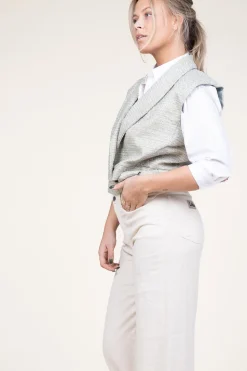 Lurex Jacquard Waistcoat Letica | Green... | Aaiko | Little Soho