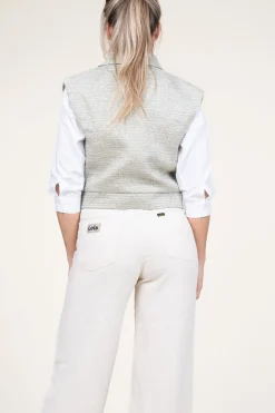 Lurex Jacquard Waistcoat Letica | Green... | Aaiko | Little Soho