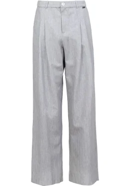 Lurex Linen Pleated Trousers Genius | Grey... | D-Etoiles Casiope | Little Soho