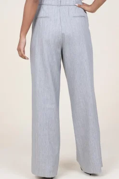 Lurex Linen Pleated Trousers Genius | Grey... | D-Etoiles Casiope | Little Soho