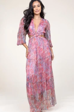 Lurex Maxi Dress Rainbow | Pink... | Berenice | Little Soho