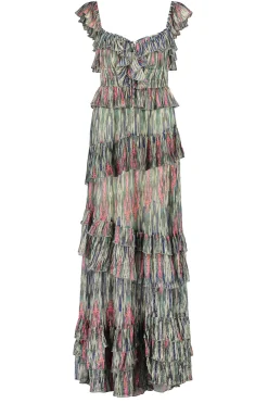 Lurex Maxi Dress With Print Danessa | Multi... | Ibana | Little Soho