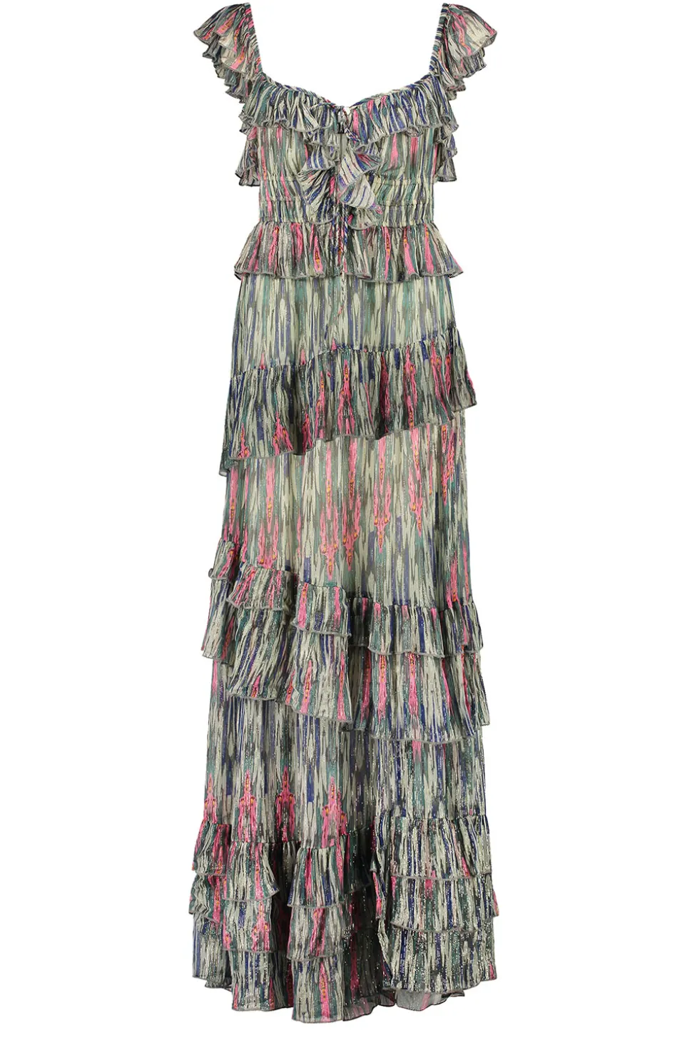 Lurex Maxi Dress With Print Danessa | Multi... | Ibana | Little Soho