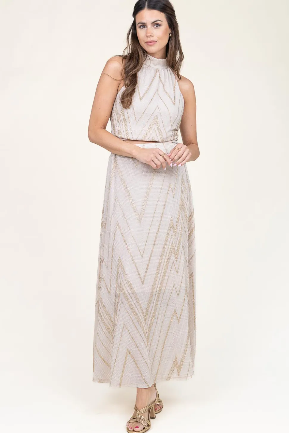 Lurex Midi Skirt Santa Maria | Nude... | Liu Jo | Little Soho