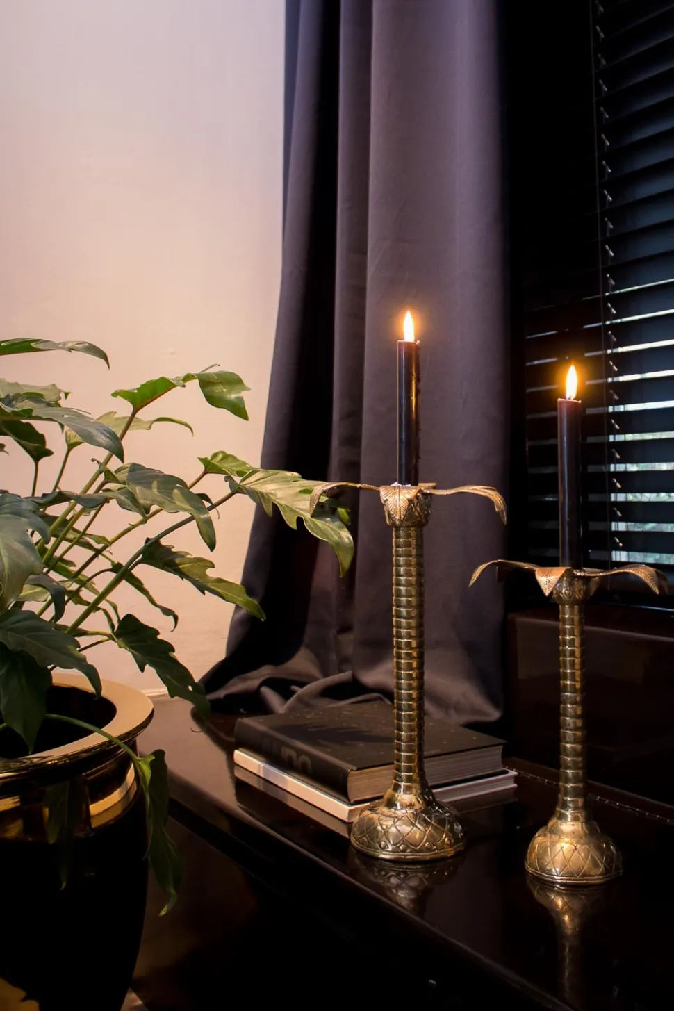Luxurious Candle Holder Palm Tree - Large | Gold... | Little Soho Living | Little Soho