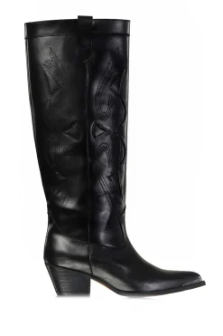 Luxury Leather Western Boots Miu | Black... | Toral | Little Soho