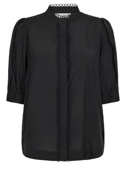 Lyocell Blouse With Lace Molly | Black... | Copenhagen Muse | Little Soho