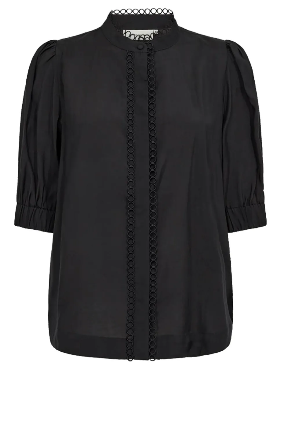 Lyocell Blouse With Lace Molly | Black... | Copenhagen Muse | Little Soho