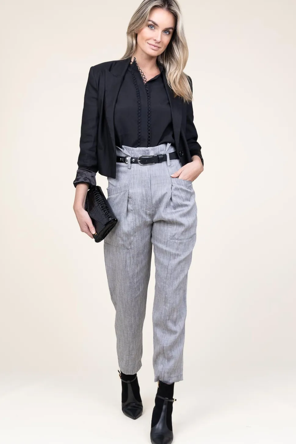 Lyocell Blouse With Lace Molly | Black... | Copenhagen Muse | Little Soho