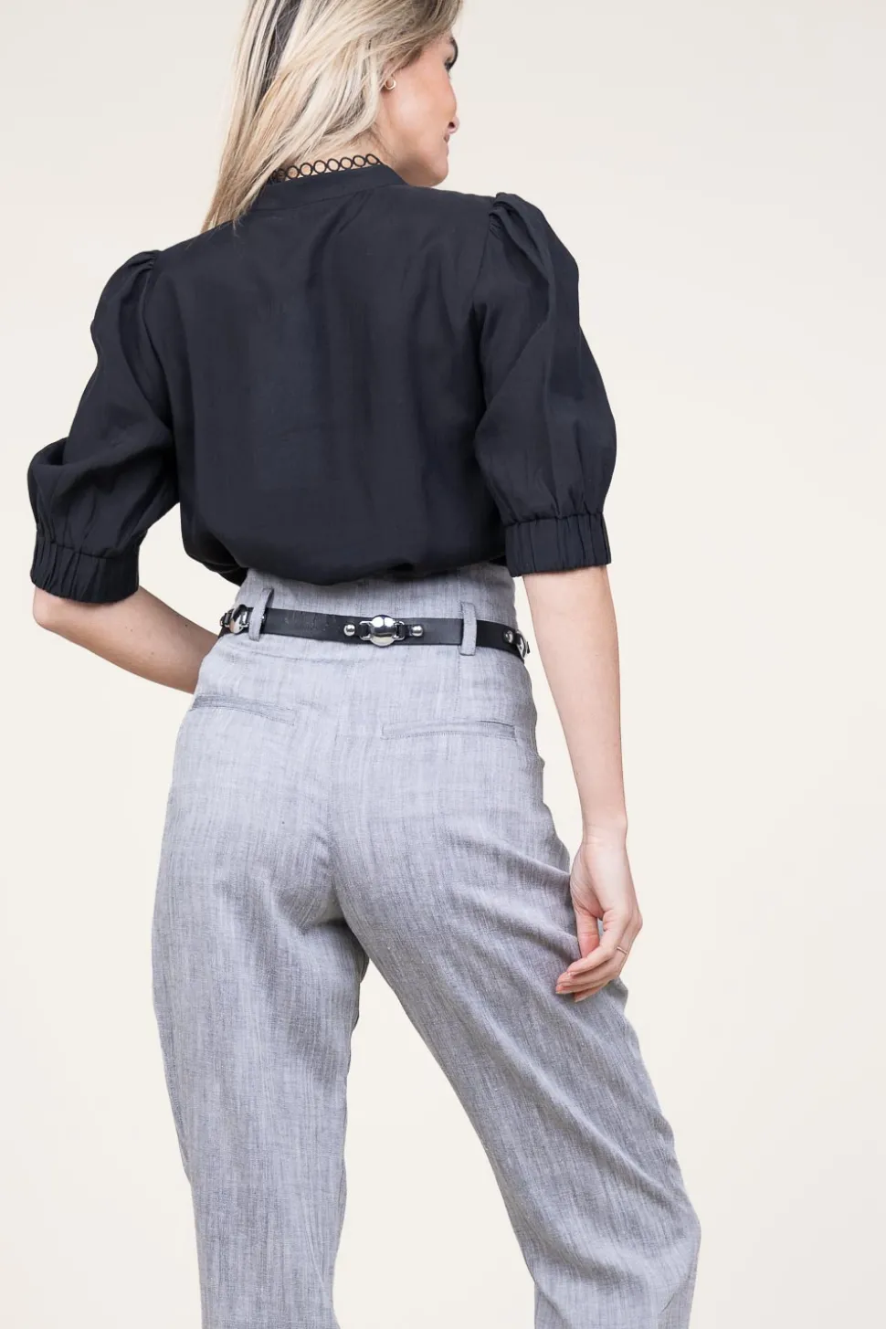 Lyocell Blouse With Lace Molly | Black... | Copenhagen Muse | Little Soho