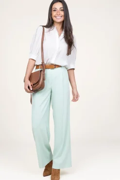 Lyocell Blouse With Lace Molly | Natural... | Copenhagen Muse | Little Soho