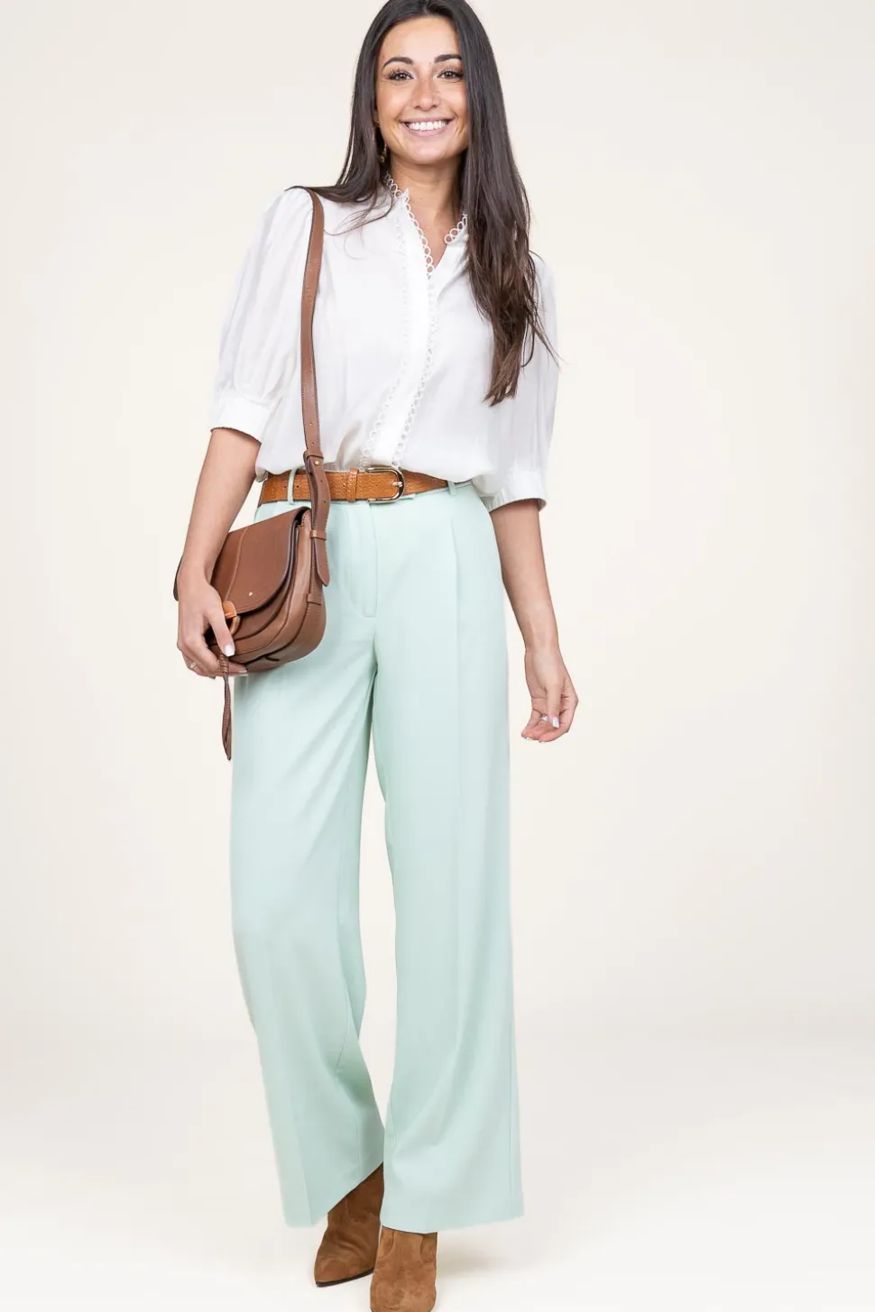 Lyocell Blouse With Lace Molly | Natural... | Copenhagen Muse | Little Soho