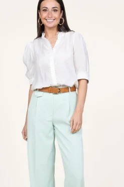 Lyocell Blouse With Lace Molly | Natural... | Copenhagen Muse | Little Soho