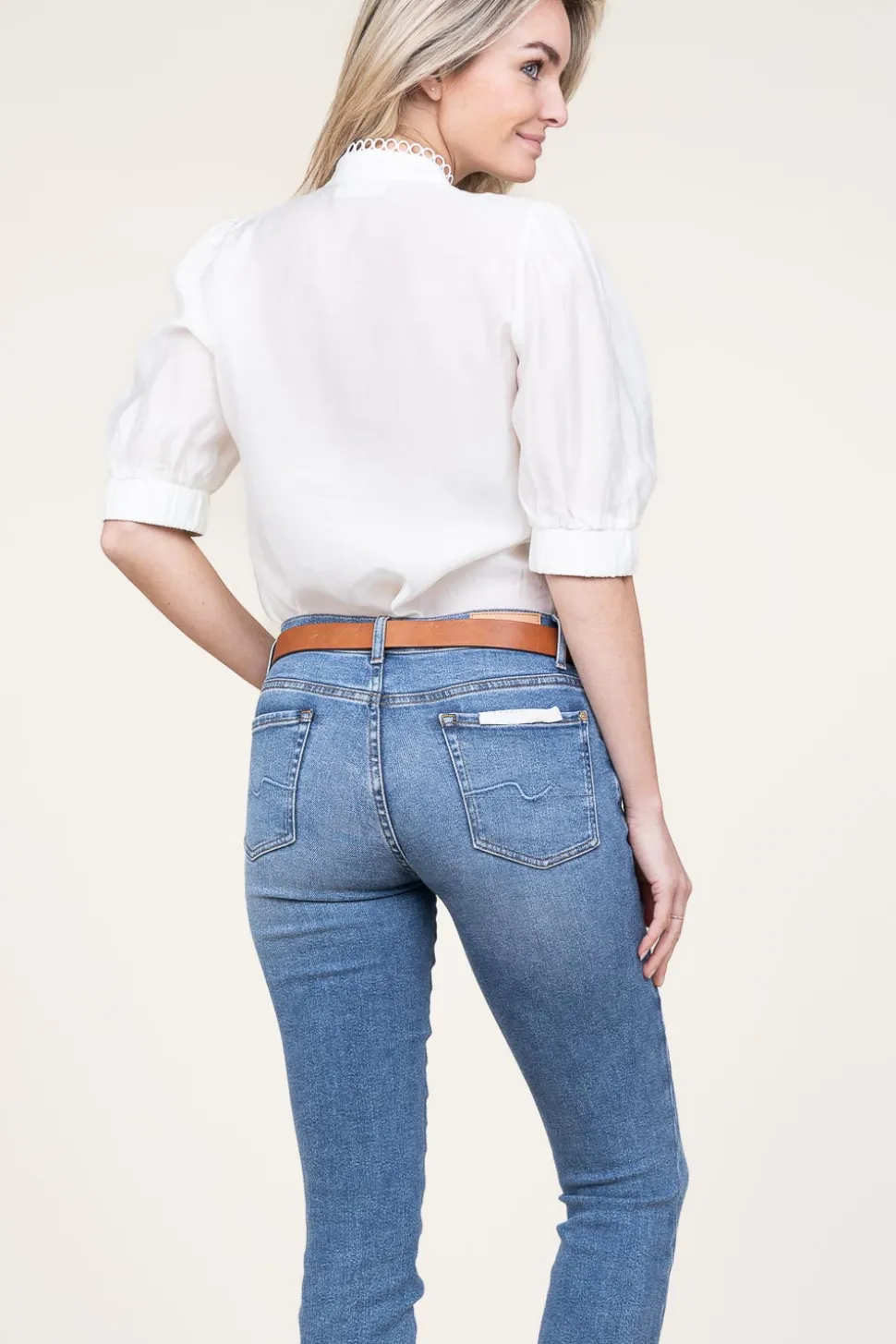 Lyocell Blouse With Lace Molly | Natural... | Copenhagen Muse | Little Soho