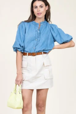 Lyocell Denim Blouse Patricia | Blue... | Louizon | Little Soho