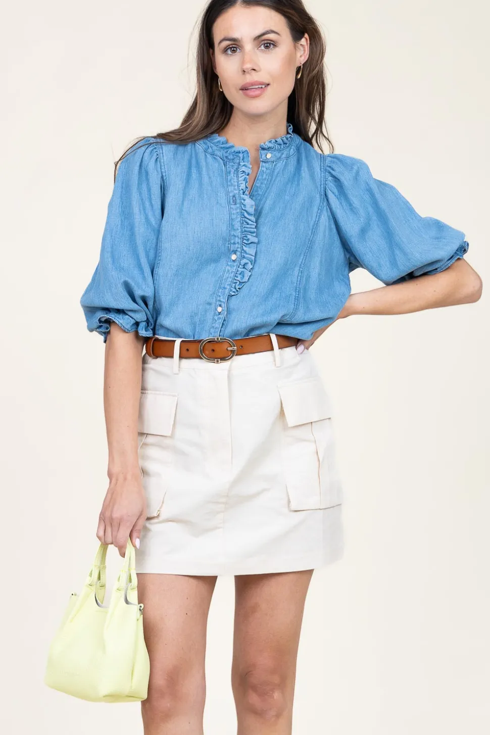 Lyocell Denim Blouse Patricia | Blue... | Louizon | Little Soho